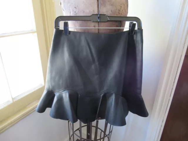 Faux leather black mini skirt, Rebecca Taylor size 6