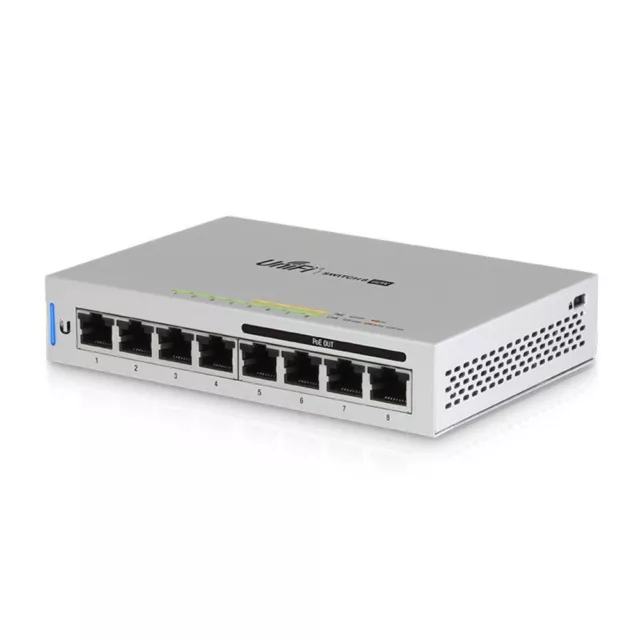 Ubiquiti UniFi Switch 8 60W PoE Gigabit 8x RJ45 Ports 802.3af | US-8-60W