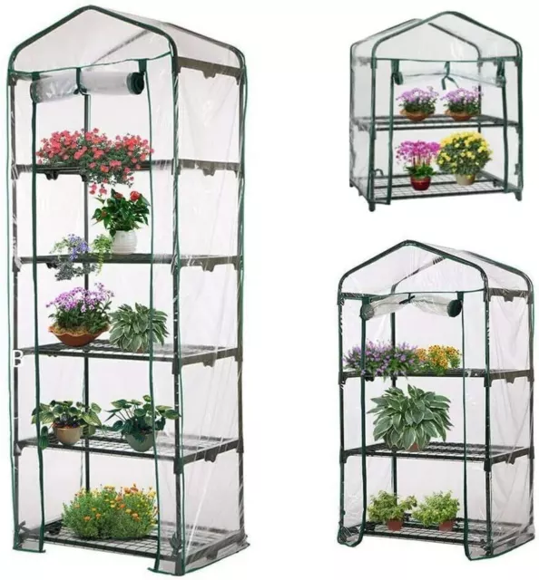 Mini Greenhouse 2/3/4/5 TierOutdoor Garden Plants Grow Green House PVC Cover