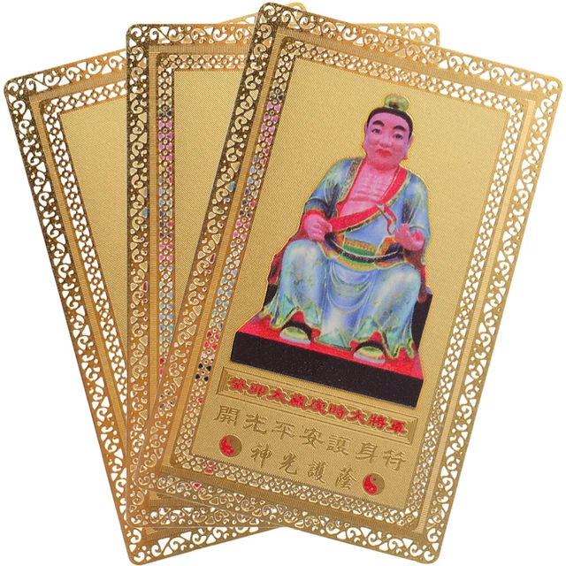 Kupferkarte Kaninchengoldkarte Chinesisches Amulett Chinesischer Segen Grußkarte