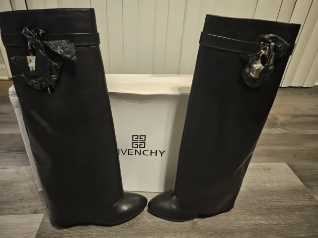 Authentic Givenchy Shark  Lock Boots Size 42