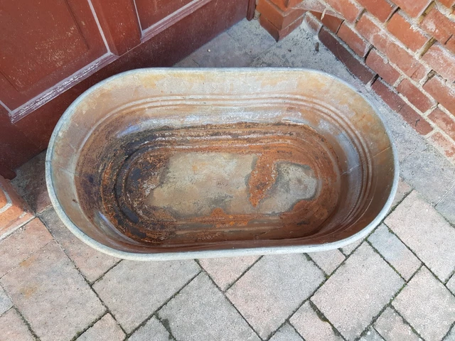 ANTIKE KINDERBADEWANNE ZINKWANNE Zinkbadewanne Pflanzkübel Teich dicht