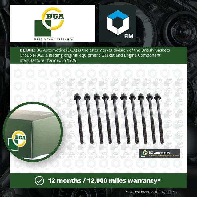 Bulloni testa cilindro adatti per HYUNDAI i20 PB 1.6 08 a 12 G4FC kit set qualità BGA