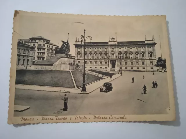 Cartolina Monza Piazza Trento E Trieste Palazzo Comunale F/G Viaggiata