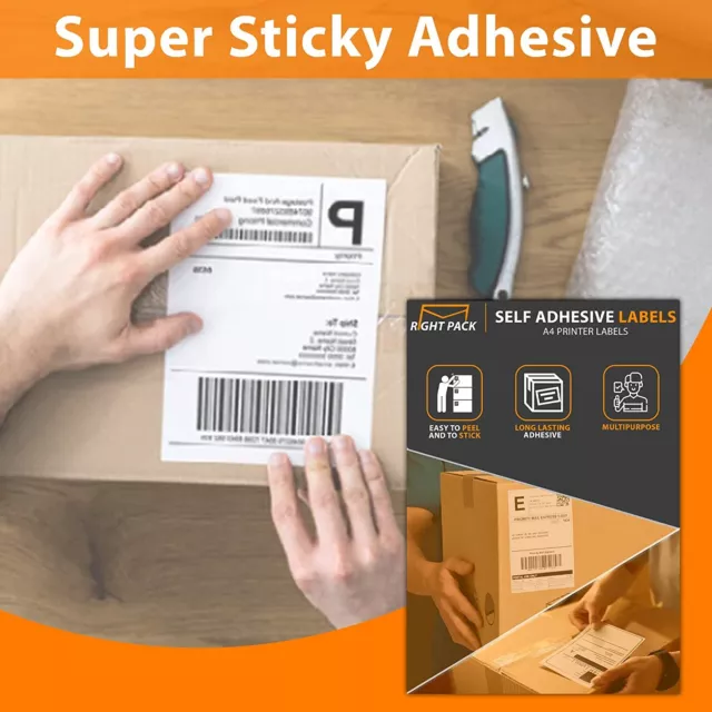 A4 Address Labels Self Adhesive White Sheets Sticker Paper Laser Printer Inkjet 3