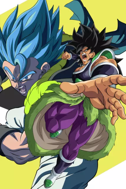 Dragon Ball Broly versus Gogeta Blue Poster 12inx18in