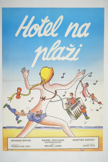 L'HÔTEL DE LA PLAGE / THE BEACH HOLIDAY HOTEL exYU movie poster 1978 MICHEL LANG