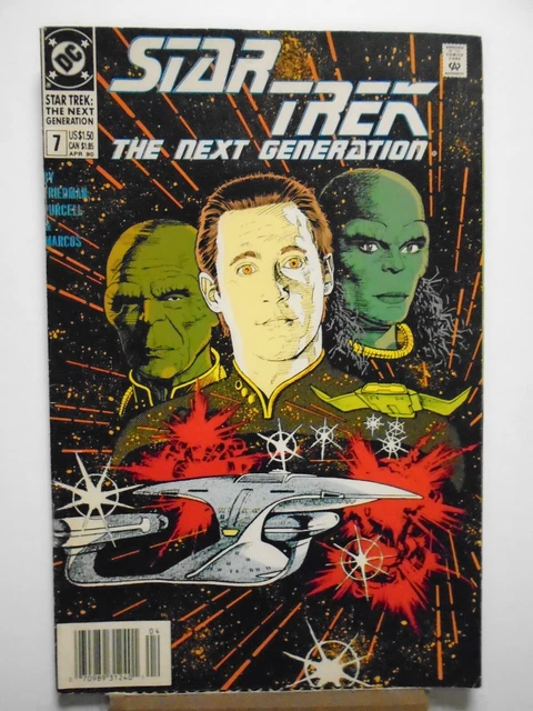 STAR TREK: THE NEXT GENERATION #7 (1990) Data, Michael Jan Friedman, DC Comics