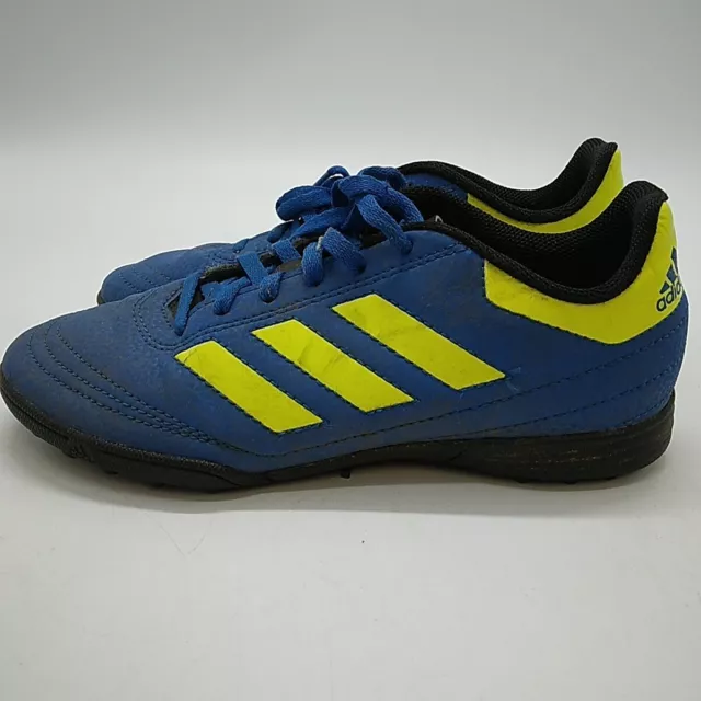 Adidas Goletto Boys Astro Turf Football Boots Blue & Neon Yellow Size UK 3 3