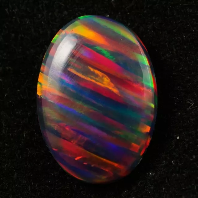 Black Fire Opal Oval Cabochon 14x10 mm 4 Cts AAA+ Australian Loose Gemstone