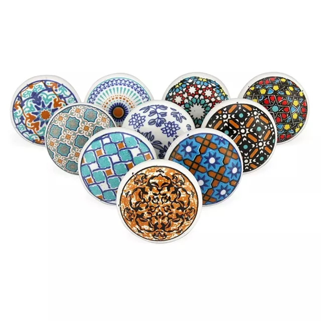 Decorative Ceramic Door Knobs  Pack of 10 US 2