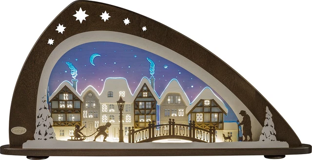 ARC FLOTTANT DEL hiver dans la vieille ville arc lumineux moderne H 33,8 cm Monts Métallifères