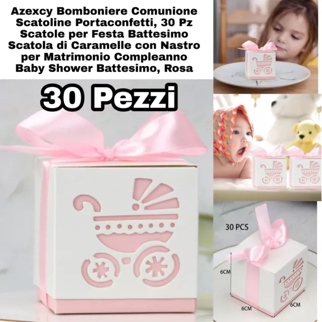 10 SCATOLINE PORTACONFETTI Bomboniere Battesimo Nascita Compleanno Feste  Bloom EUR 4,50 - PicClick IT