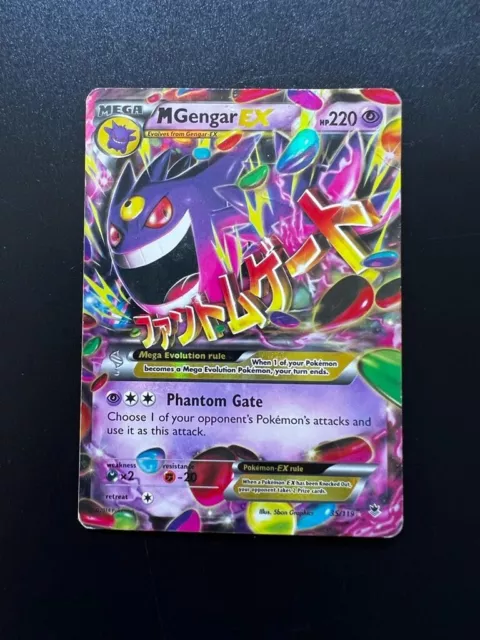 Shiny Mega Gengar EX Card Pokemon X and Y Phantom Gate TCG! 