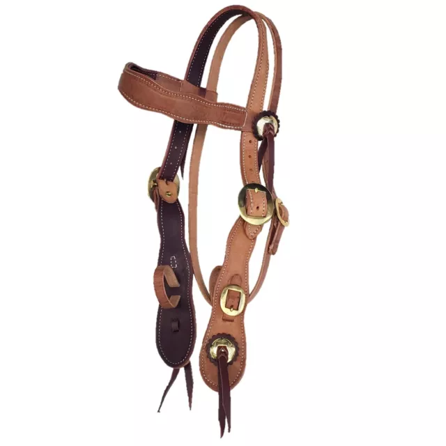 New Old timer western browband bridle w/Brass Hardware