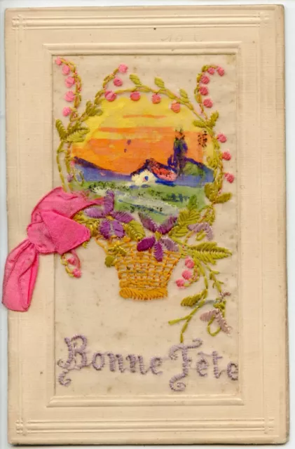 Carte Postale Fantaisie // Brodee // Bonne Fete // Fleur