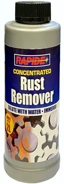 3 x Rapide Concentrated Rust Remover Liquid Dilute With Water - Immerse 200ml 3