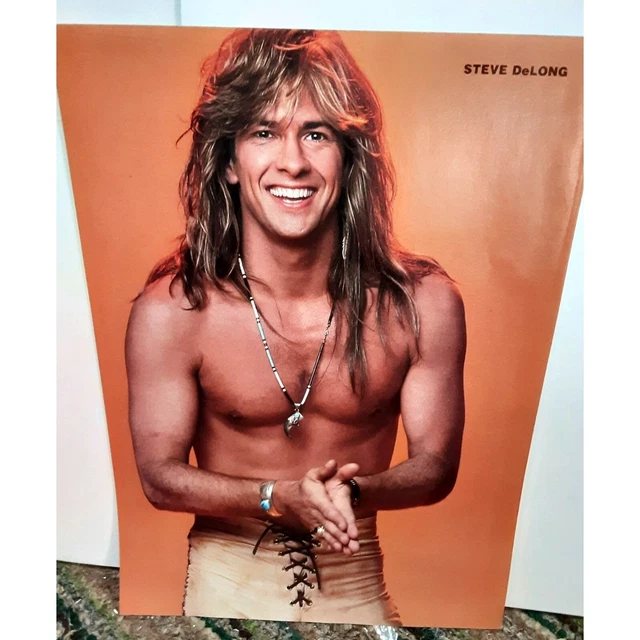 1992 Steve DeLong Singer Sweet FA Hair Metal Band Mini Poster Vintage
