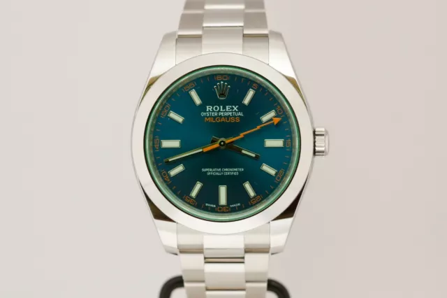 Rolex milgauss discount green sapphire crystal