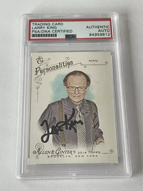 Larry King  Signed Allen & Ginters Autographed Card Slabbed PSA DNA PSA/DNA a