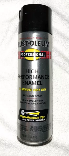 Rust-Oleum High Performance Enamel Gloss Black Spray Paint Tough Fast Dry 15 Oz!
