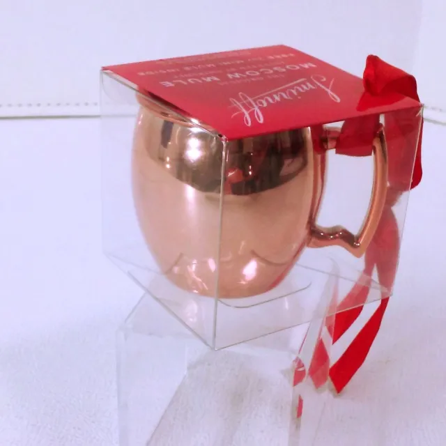 Smirnoff Christmas Ornament Moscow Mule Mini 2-oz Shotglass Copper Cup New NIP 3