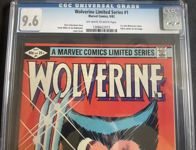 WOLVERINE LIMITED SERIES #1 CGC 9.6 WP 1982, Frank Miller, Chris Claremont