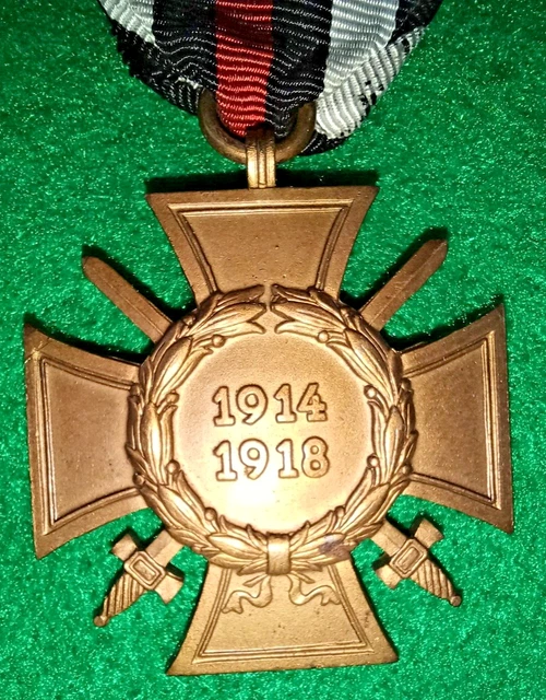 GERMANY WW1 - Hindenburg Cross Medal & Swords, Maker Marked Christian ...