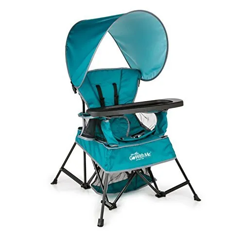 Go with Me Venture Chair|Indoor/Outdoor Portable Chair with Sun Canopy||3 Teal