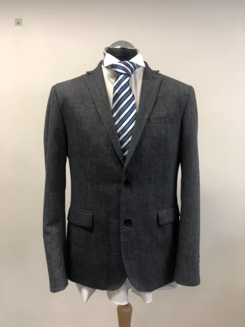 Jasper Conran Suit Jacket/Blazer Wool Blend Navy Mix 42R Mint Condition