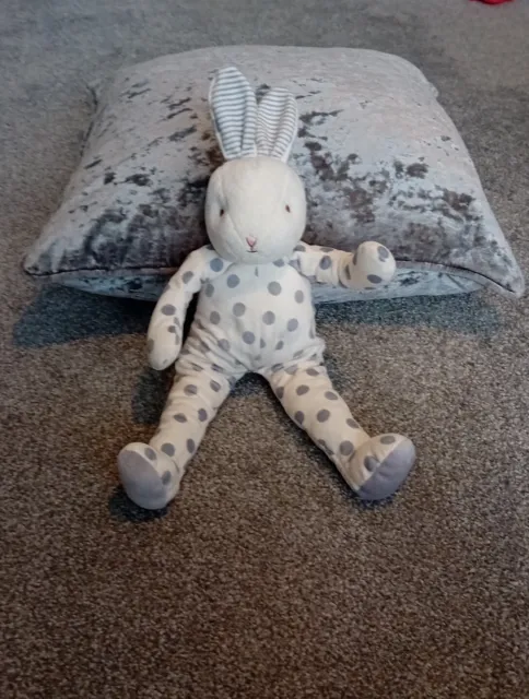 Bunnies By The Bay White Bunny Rabbit Soft Comforter Plush Toy Spotty