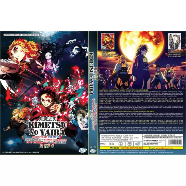 DVD Demon Slayer: Kimetsu No Yaiba Season 2 Vol.1-18 End + Mugen Movie Eng  Dub