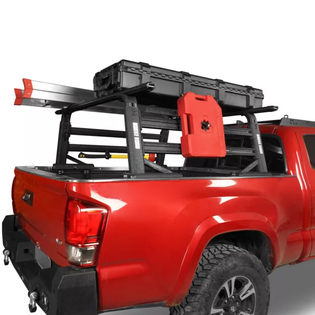 Hooke Road Black Bed Ladder Cargo Rack Universal Pickup Truck Adjustable Maximum