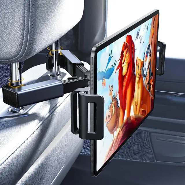 Car Tablet Holder Mount - Portable and Adjustable for 4.7-12.9" Devices