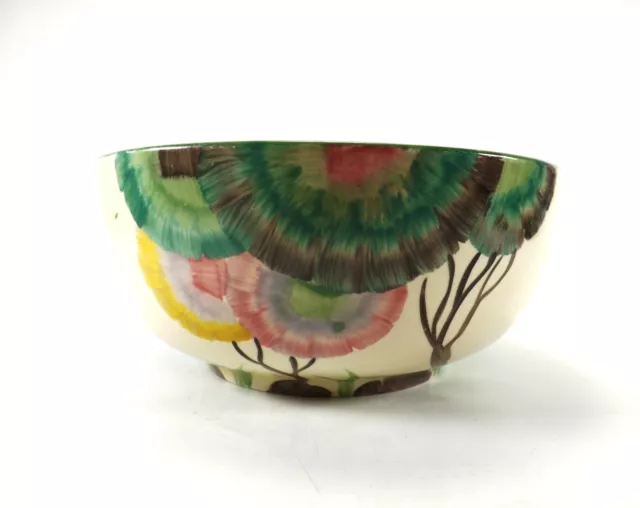 Beautiful Clarice Cliff Friut Bowl In The Rhodanthe Pattern Ref 1215