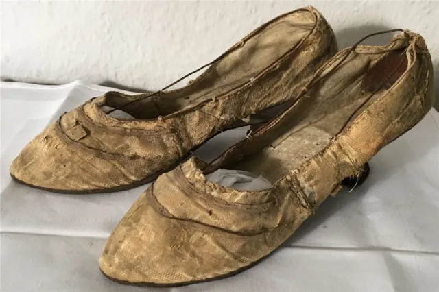 Antike Damenschuhe Barock Rokoko Antique Shoes Shabby Frankreich Brocante 1800