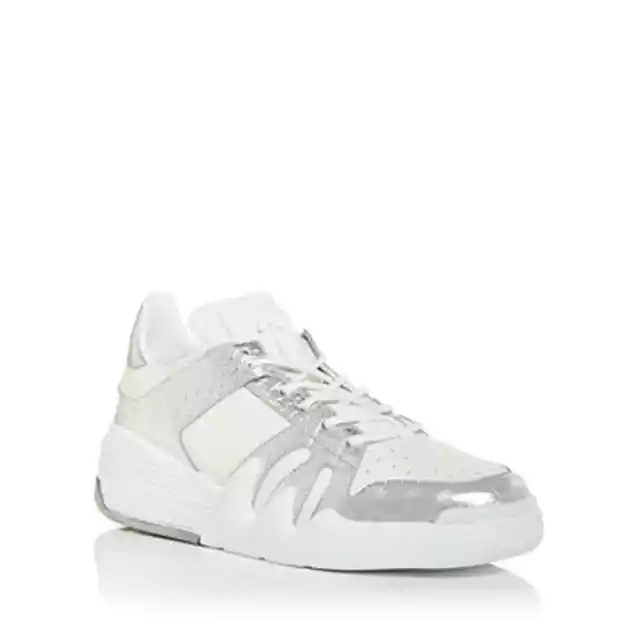 Giuseppe Zanotti Men's Talon Metallic Trim Low Top Sneakers EUR 40 US 7