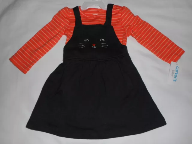 Carters Baby Girl 2-Piece Halloween Jumper Bodysuit - Infant Size 12 Months -New
