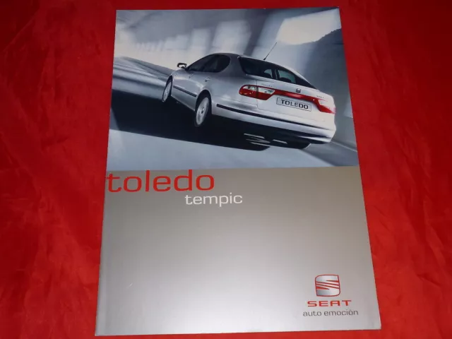 SEAT Toledo Typ 1M "Tempic" Sondermodell Prospekt Brochure Depliant Folleto 2002