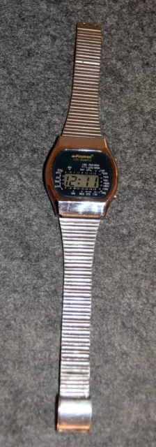 Retro Vintage LCD Armbanduhr Quartz digital Uhr Piratron frühe Digitaluhr