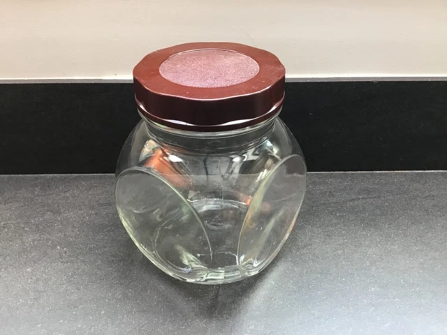Bocal Ancien SISA Avec Couvercle Bakélite - Pot Vintage Transparent - Déco Rétro
