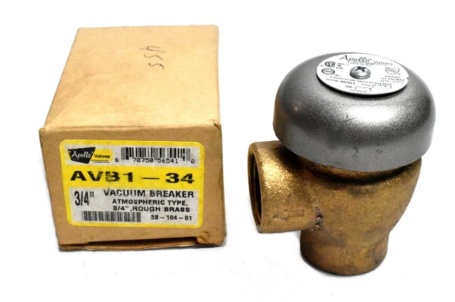 Apollo Valves AVB1-34 Atmospheric Type 3/4" NPT Vacuum Breaker 125 PSI