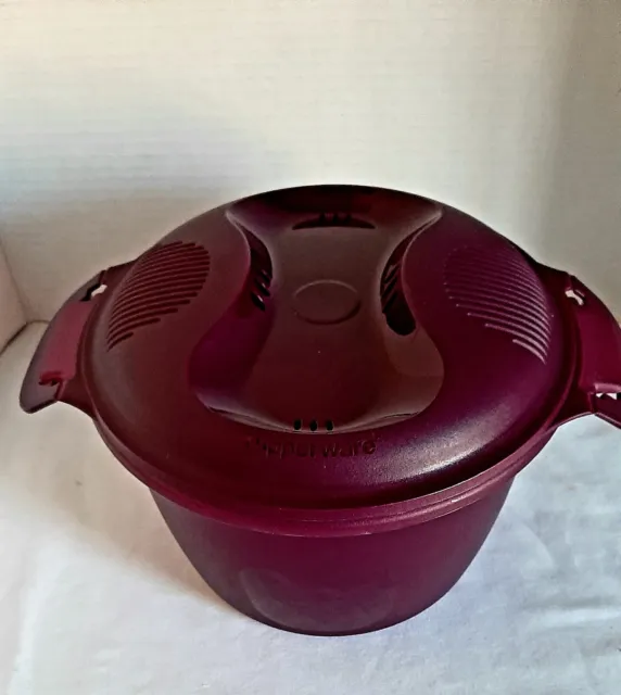 TUPPERWARE Purple Microwave Steamer Rice and Veggies Cooker (6451B-1 bowl )