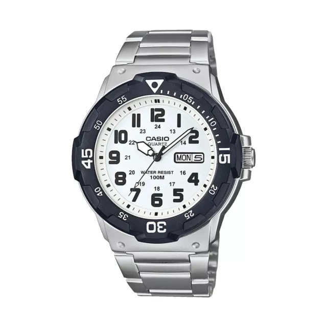 Orologio Uomo CASIO MRW-200HD-7BVDF Bracciale Acciaio Bianco Sub 100mt