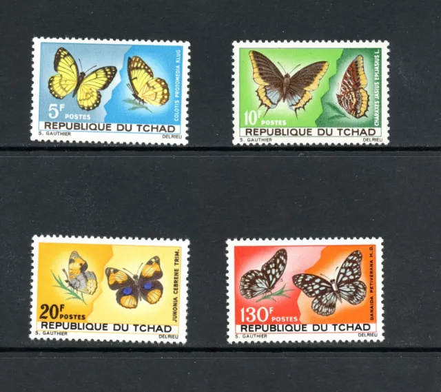 P956 Chad 1967 Schmetterlinge 4v. MNH