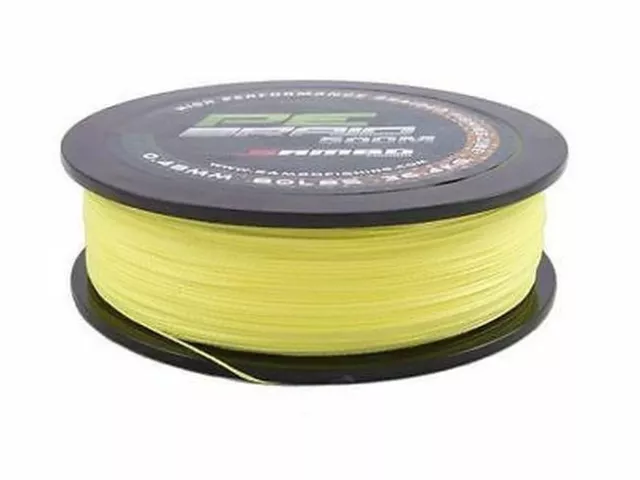 SAMBO 100% PE Dyneema Braid Spectra Fishing Line 300m 20lbs Fluro Yellow