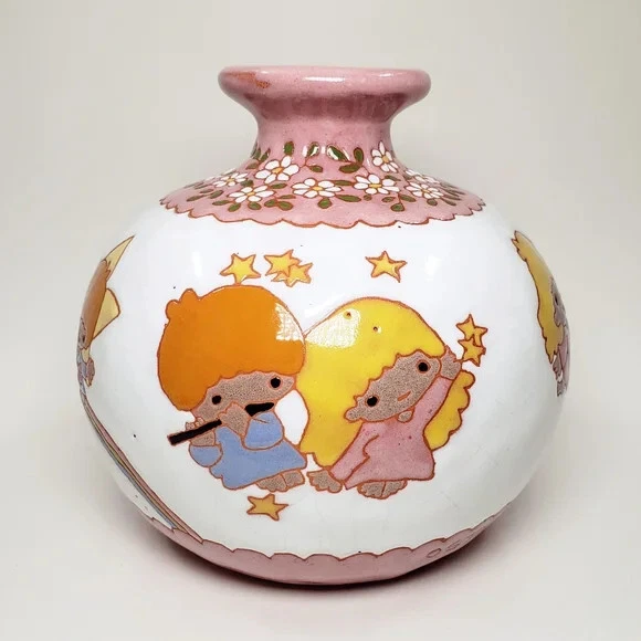 Rare Vintage Ceramicas Ostrorog Little Twin Stars Sphere Vase