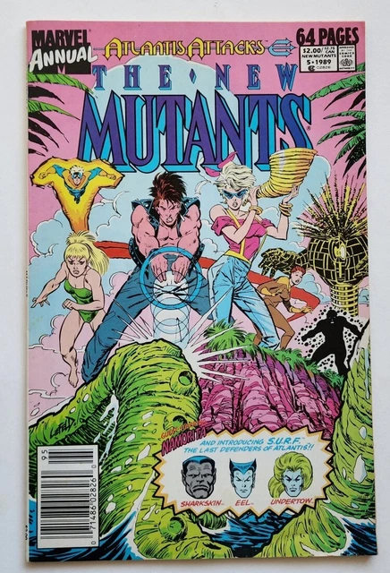 The New Mutants Marvel Annual Comics Issue #5 1989 "Atlantis Attacks"