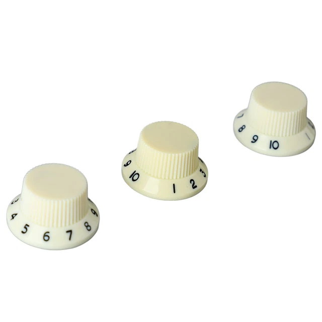 (Bouton Ivoire Lettrage Noir)Bouton Rotatif De Volume De Tonalité Boutons De