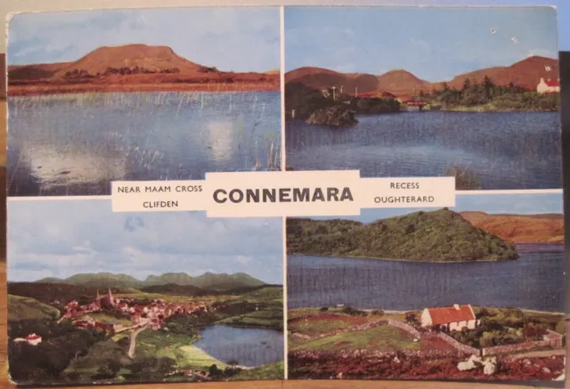 Irish Postcard CONNEMARA Multiview Ireland Maam Cross Recess Cardall 336 1961